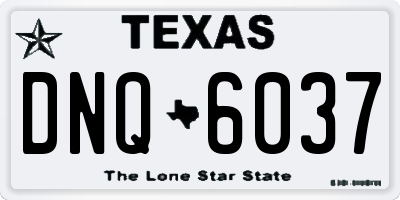 TX license plate DNQ6037