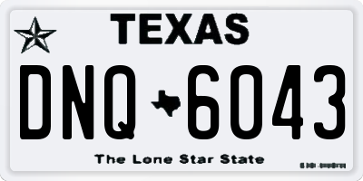 TX license plate DNQ6043