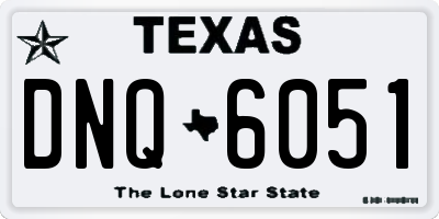 TX license plate DNQ6051