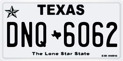 TX license plate DNQ6062