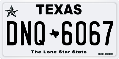 TX license plate DNQ6067
