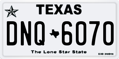 TX license plate DNQ6070
