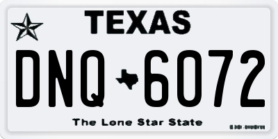 TX license plate DNQ6072