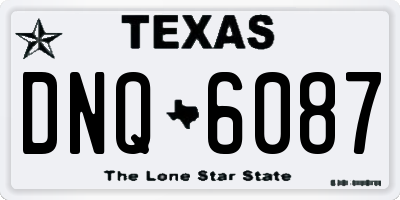 TX license plate DNQ6087