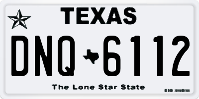 TX license plate DNQ6112