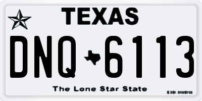 TX license plate DNQ6113