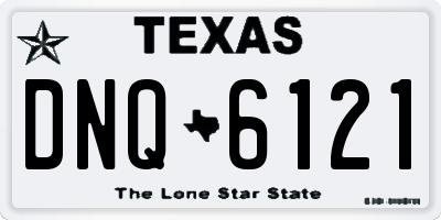 TX license plate DNQ6121