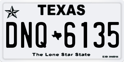 TX license plate DNQ6135