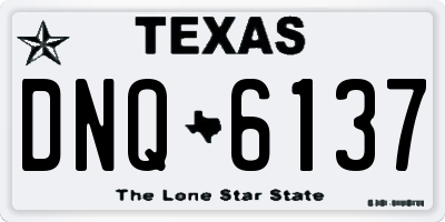 TX license plate DNQ6137