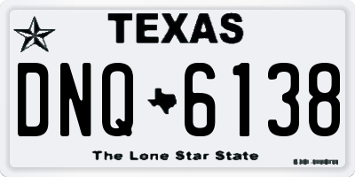 TX license plate DNQ6138