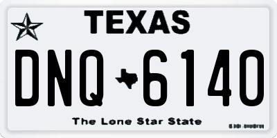 TX license plate DNQ6140