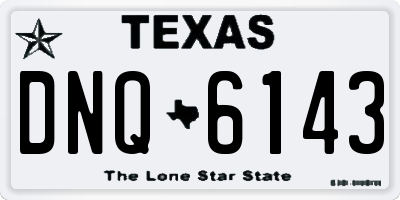 TX license plate DNQ6143