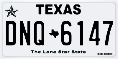 TX license plate DNQ6147