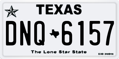 TX license plate DNQ6157