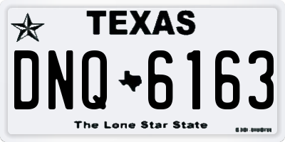 TX license plate DNQ6163