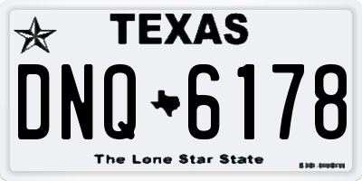 TX license plate DNQ6178