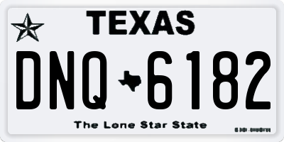 TX license plate DNQ6182