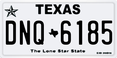 TX license plate DNQ6185