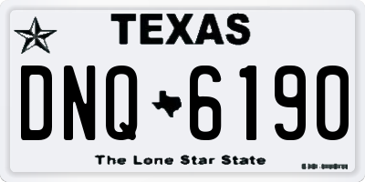 TX license plate DNQ6190