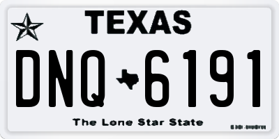 TX license plate DNQ6191