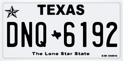 TX license plate DNQ6192