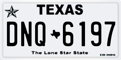 TX license plate DNQ6197