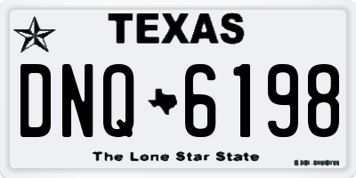 TX license plate DNQ6198