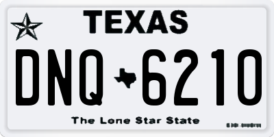 TX license plate DNQ6210