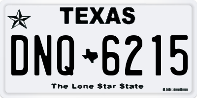 TX license plate DNQ6215