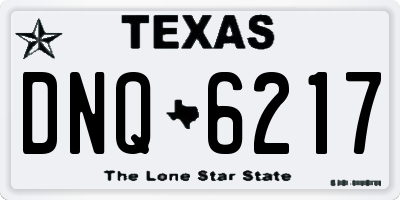 TX license plate DNQ6217
