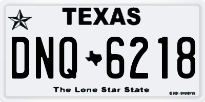TX license plate DNQ6218