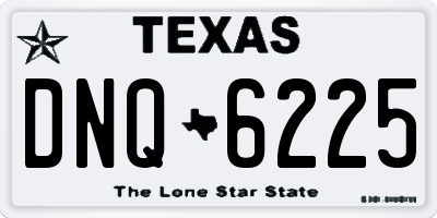 TX license plate DNQ6225
