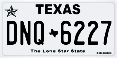 TX license plate DNQ6227
