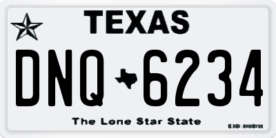 TX license plate DNQ6234