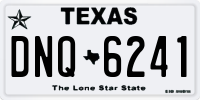 TX license plate DNQ6241