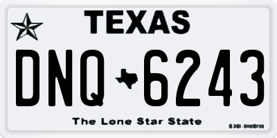 TX license plate DNQ6243