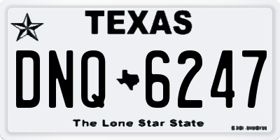 TX license plate DNQ6247