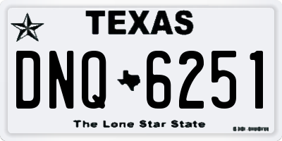 TX license plate DNQ6251