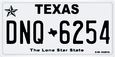 TX license plate DNQ6254
