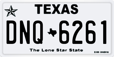 TX license plate DNQ6261