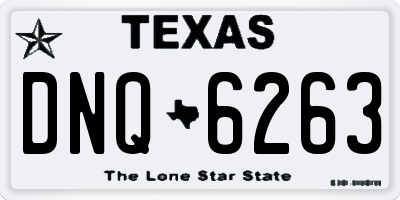TX license plate DNQ6263