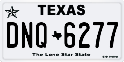 TX license plate DNQ6277