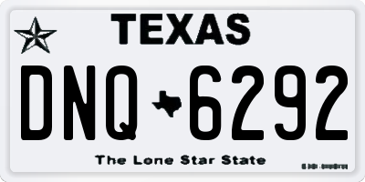 TX license plate DNQ6292