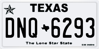 TX license plate DNQ6293