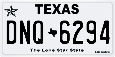 TX license plate DNQ6294