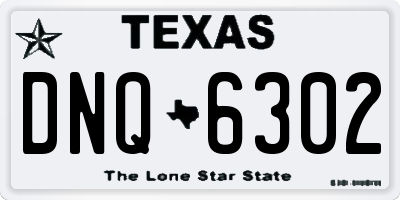 TX license plate DNQ6302