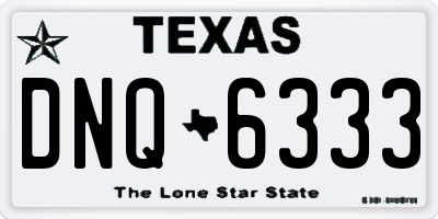TX license plate DNQ6333