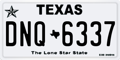 TX license plate DNQ6337