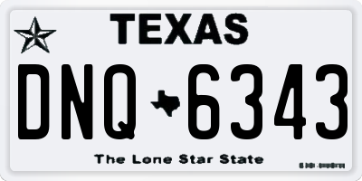 TX license plate DNQ6343