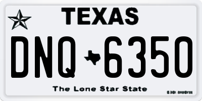 TX license plate DNQ6350